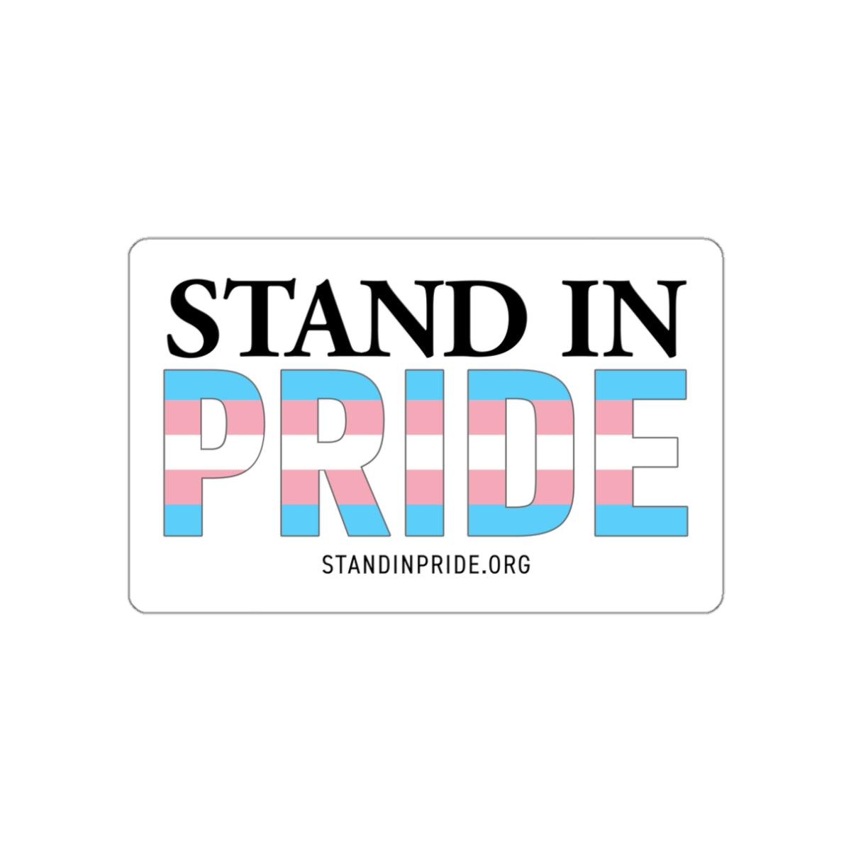 Stand In Pride Trans Flag Sticker